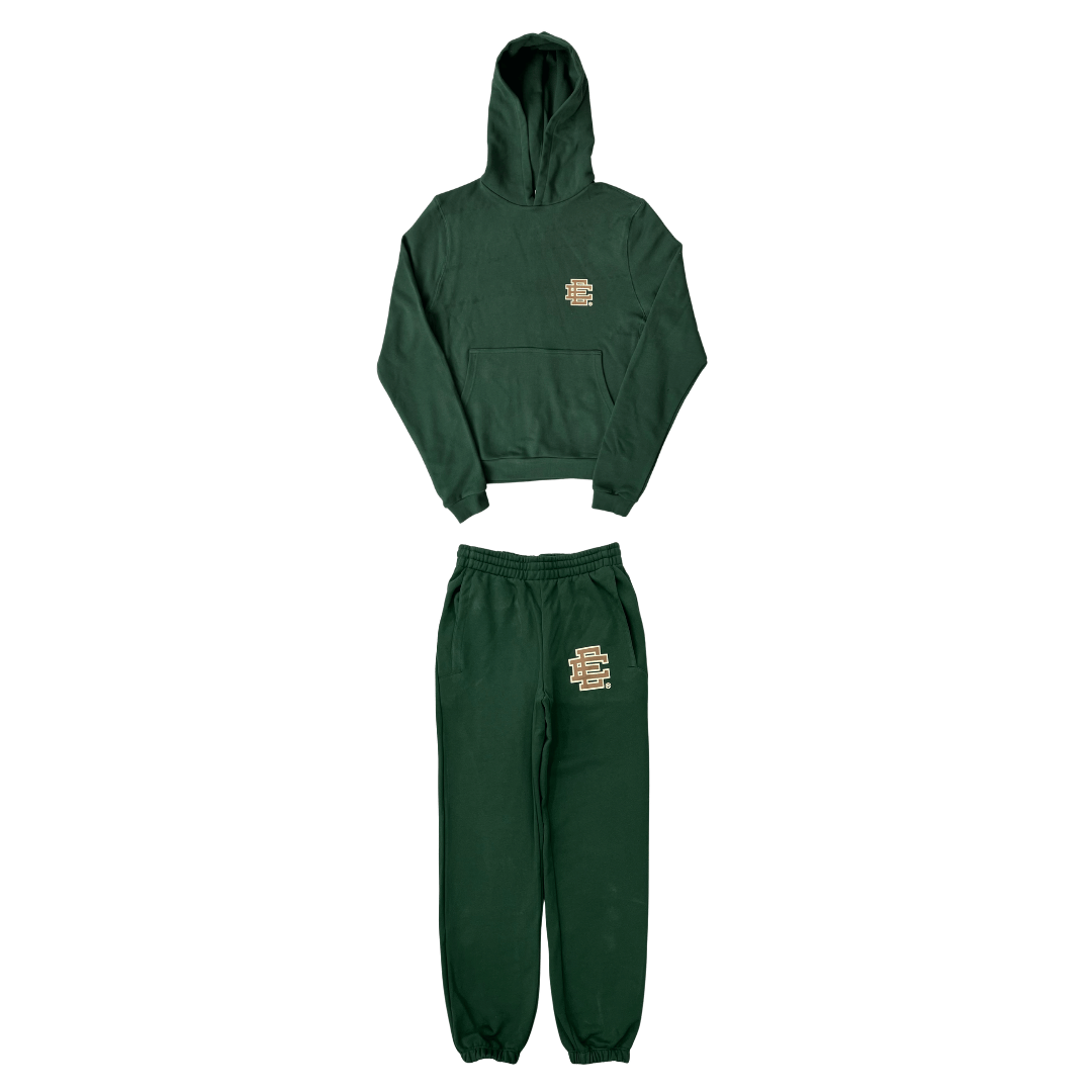 CONJUNTO LARGO CON CAPUCHA ERIC EMANUEL - VERDE OSCURO