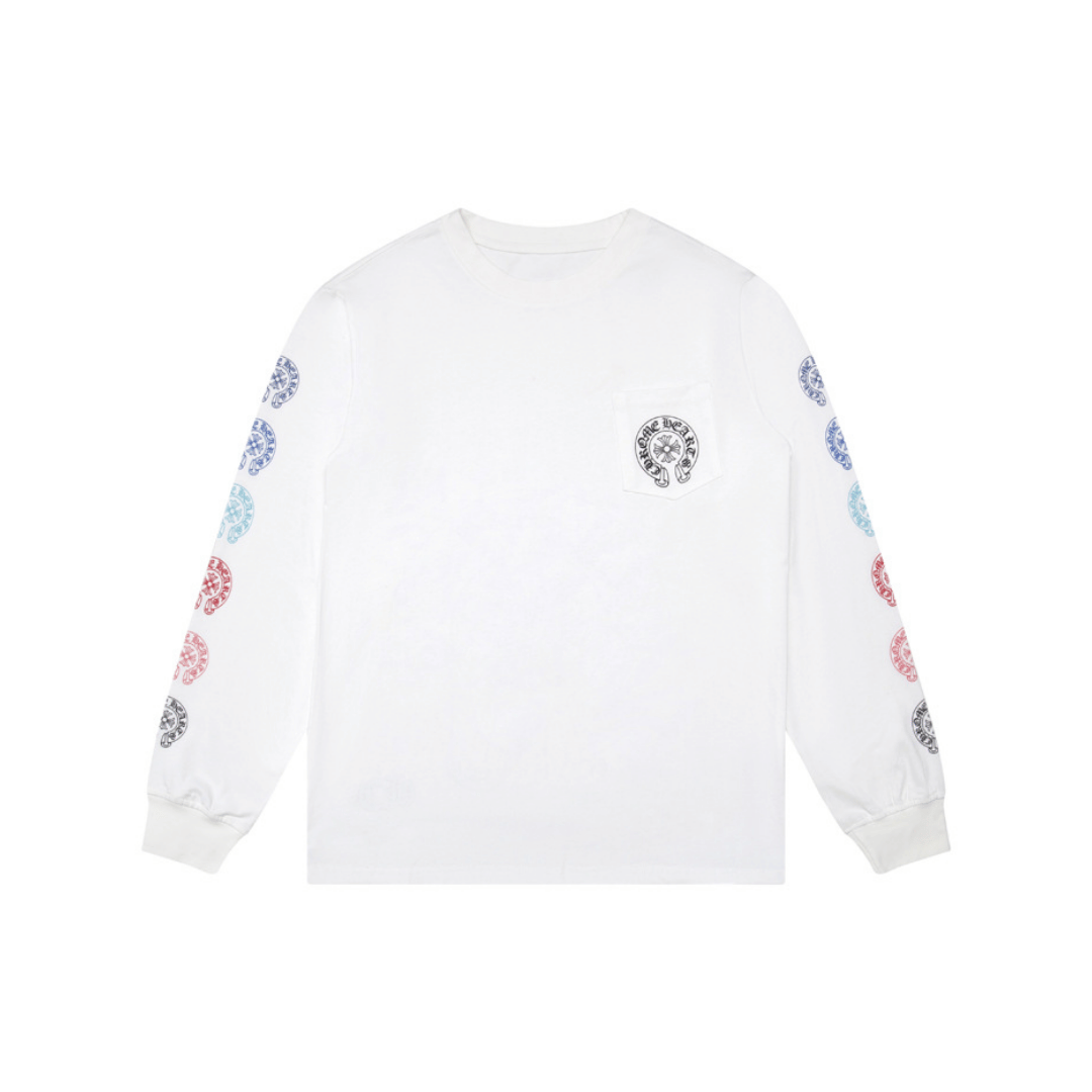 CAMISETA MANGA LARGA CHROME HEARTS - BLANCO
