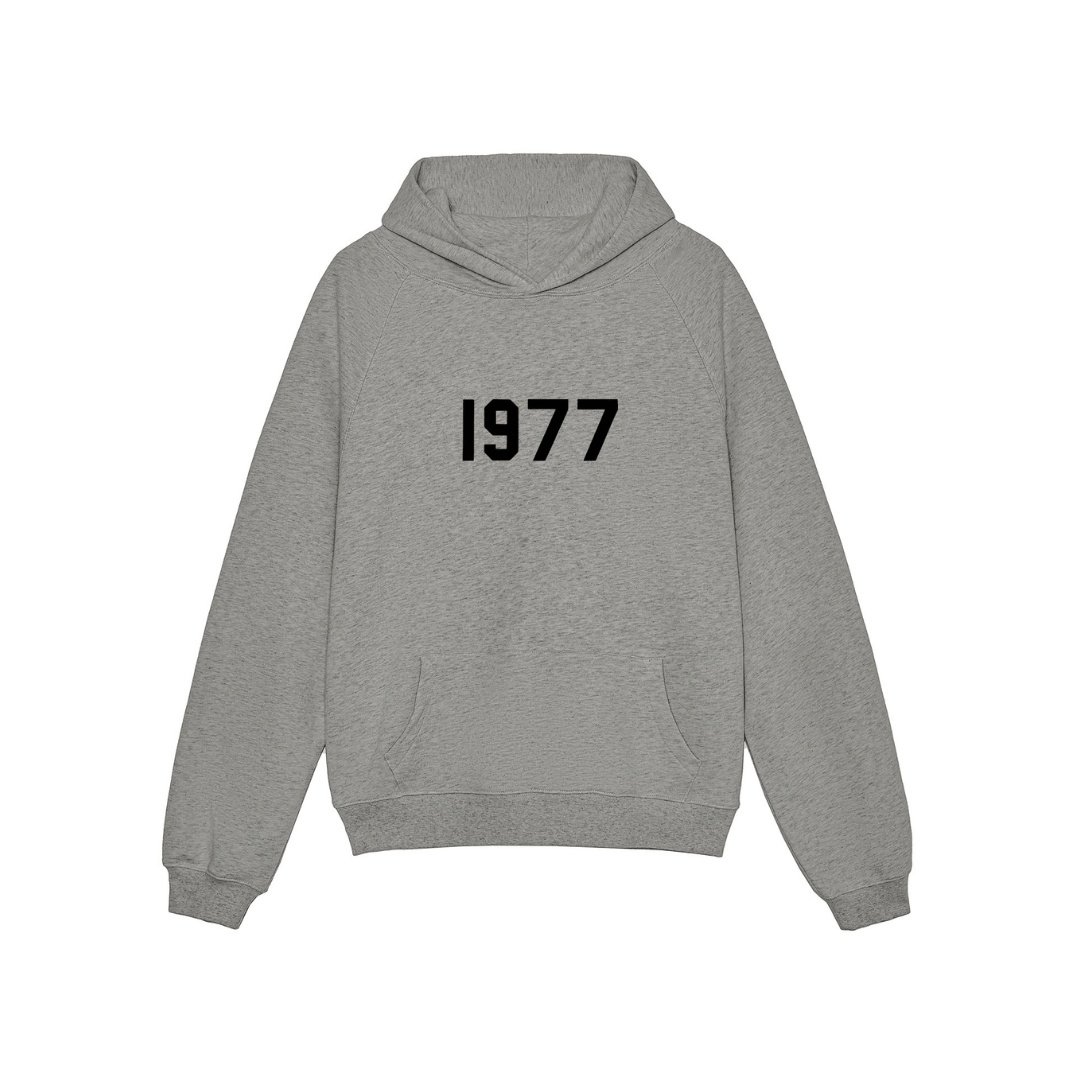 SUDADERA CON CAPUCHA ESSENTIALS 1977 - GRIS
