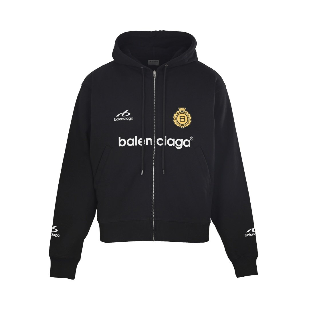 SUDADERA CON CAPUCHA BALENCIAGA - NEGRO