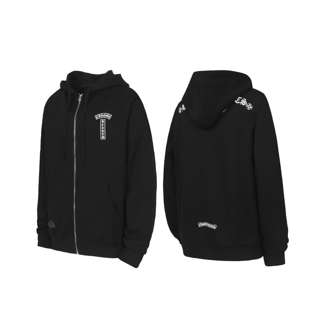 SUDADERA CON CAPUCHA CHROME HEARTS - NEGRO