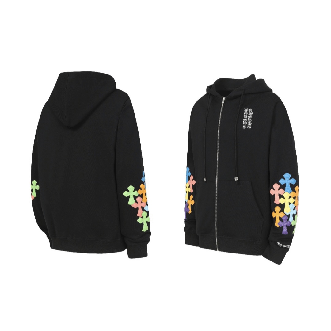 SUDADERA CON CAPUCHA CHROME HEARTS - NEGRO