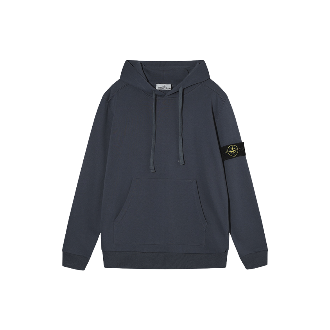 SUDADERA CON CAPUCHA STONE ISLAND - AZUL